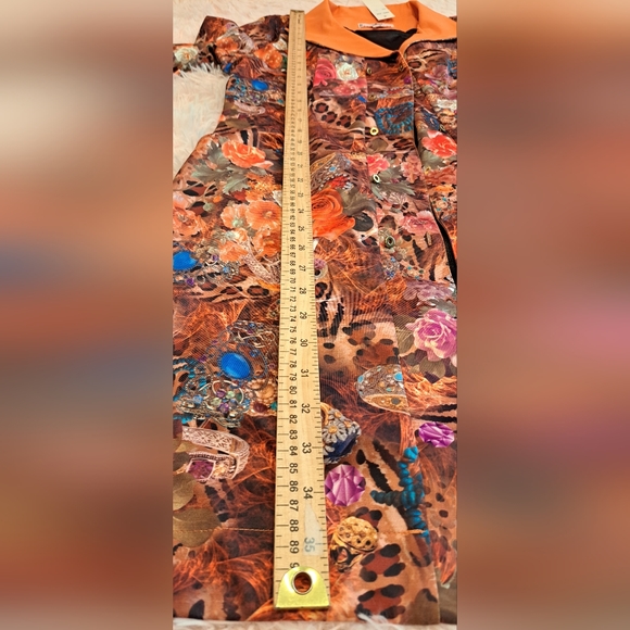 ROSSI ROMA FANCY Multicolor  COAT JACKET design Large NWT  Made in Italy Jewelry - Picture 11 of 13